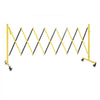 VEVOR Industrial Expandable Barricade, 12FT Expandable Safety Barrier, Flaxible Mobile Barricade with Locking Casters, Portable Folding Security Gate Traffic Fence for Driveway Warehouse Elevator