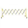 VEVOR Industrial Expandable Barricade, 12FT Expandable Safety Barrier, Flaxible Mobile Barricade with Locking Casters, Portable Folding Security Gate Traffic Fence for Driveway Warehouse Elevator