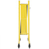 VEVOR Industrial Expandable Barricade, 12FT Expandable Safety Barrier, Flaxible Mobile Barricade with Locking Casters, Portable Folding Security Gate Traffic Fence for Driveway Warehouse Elevator