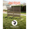 VEVOR Double Expandable Barricades, 27FT Expandable Safety Barrier, 0-180° Rotatable Mobile Barricade with Locking Casters, Portable Folding Security Gate Traffic Fence for Patio Garden Stairway