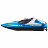 VEVOR RC Boat, 2.4GHz 12 km/h, Remote Control Boat for Pools & Lakes, Racing Boat with LED Light, 2 Rechargeable Batteries, Whole Body Waterproof, Water Play Toy Gift for Adults Boys & Girls, Blue