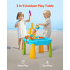 VEVOR Sand and Water Table for Toddlers, Kids Activity Sensory Table, Outdoor Sand Water Playset with 11PCS Toy Accessories & Umbrella, Summer Water Activity Table for 3+ Years Boys Girls, Ideal Gift