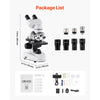 VEVOR Compound Binocular Microscope, 40-2000X Magnification, Professional Compound Microscope for Adult with Phone Adapter, LED Light, Aluminum Alloy Body, for Lab, School, Home, Education