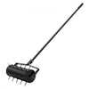 VEVOR Rolling Lawn Aerator, 18-inch Heavy-Duty Manual Rolling Aerator Lawn with Detachable Handle and 27 Iron Spikes, Rolling Lawn Aeration Tool for Garden Patio Yard Compacted Soils and Lawns, Black