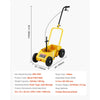VEVOR Striping Line Marking Machine, 24 x 13 x 35.4 inch, 4-Wheel, Heavy Duty Striping Line Machine with 2-4 inch Adjustable Width, Make Clear Edge Line for Roads, Parking Lots, Sports Field, Yellow