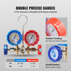 VEVOR AC Gauge Set - 3 Way AC Manifold Gauge Set for R134A R22 R12 R502 Refrigerant, Freon Gauges with 5ft Hoses, Couplers, Can Tap Works on Car Auto Freon Charging and Evacuation