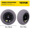 VEVOR Beach Balloon Wheels, 16" Replacement Sand Tires, TPU Cart Tires for Kayak Dolly, Canoe Cart and Buggy with Free Air Pump, 2-Pack