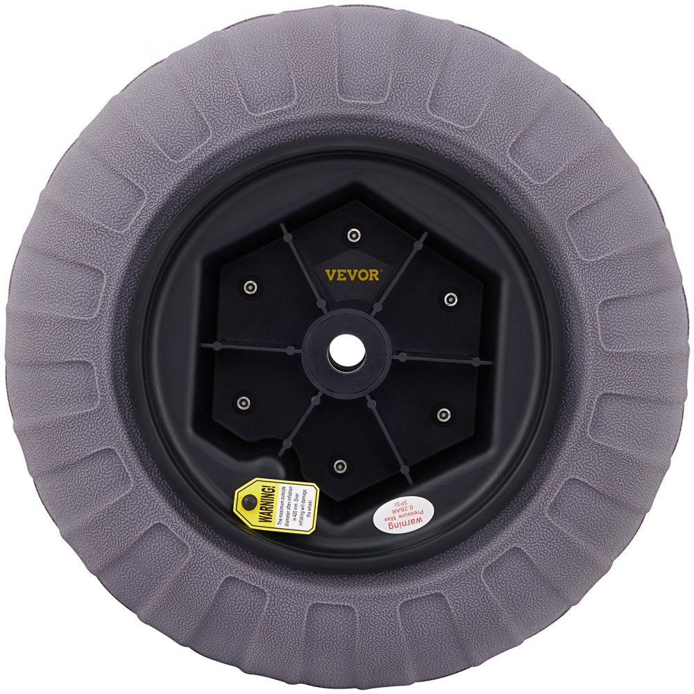 VEVOR Beach Balloon Wheels, 16" Replacement Sand Tires, TPU Cart Tires for Kayak Dolly, Canoe Cart and Buggy with Free Air Pump, 2-Pack