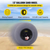 VEVOR Beach Balloon Wheels, 13\" Replacement Sand Tires with 32\" Stainless Steel Axle, TPU Cart Tires for Kayak Dolly, Canoe Cart and Buggy with Free Air Pump, 2-Pack