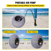 VEVOR Beach Balloon Wheels, 13\" Replacement Sand Tires with 32\" Stainless Steel Axle, TPU Cart Tires for Kayak Dolly, Canoe Cart and Buggy with Free Air Pump, 2-Pack