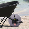 VEVOR Beach Balloon Wheels, 13\" Replacement Sand Tires with 32\" Stainless Steel Axle, TPU Cart Tires for Kayak Dolly, Canoe Cart and Buggy with Free Air Pump, 2-Pack