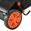 VEVOR Push Lawn Sweeper, 30 in Leaf & Grass Collector with 12 cu. ft. Hopper Bag, Adjustable Brush Height & Spinning Brushes, Heavy Duty Yard Sweeper with Rubber Wheels for Leaves Grass Cleanup