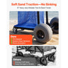 VEVOR Beach Cart with Large Wheels for Sand, 165 lbs Load Capacity, Heavy Duty Folding Beach Wagon with 12" Balloon Wheels, Storage Bag, 180° Adjustable Handlebar, Dolly for Camping Fishing Garden