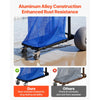 VEVOR Beach Cart with Large Wheels for Sand, 165 lbs Load Capacity, Heavy Duty Folding Beach Wagon with 12" Balloon Wheels, Storage Bag, 180° Adjustable Handlebar, Dolly for Camping Fishing Garden