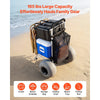 VEVOR Beach Dolly with Big Wheels for Sand, 20" x 15" Cargo Deck, Folding Sand Cart with 12" Balloon Wheels, 165 lbs Loading Capacity & 34" to 46" Adjustable Height, Heavy Duty Cart for Beach Camping