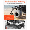 VEVOR Beach Dolly with Big Wheels for Sand, 18" x 15" Cargo Deck, Folding Sand Cart with 12" Balloon Wheels, 165 lbs Loading Capacity & 34" to 45" Adjustable Height, Heavy Duty Cart for Beach Camping