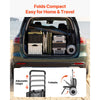 VEVOR Beach Dolly with Big Wheels for Sand, 18" x 15" Cargo Deck, Folding Sand Cart with 12" Balloon Wheels, 165 lbs Loading Capacity & 34" to 45" Adjustable Height, Heavy Duty Cart for Beach Camping
