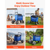 VEVOR Beach Cart with Large Wheels for Sand, 165 lbs Load Capacity, Heavy Duty Folding Beach Wagon with 12" Balloon Wheels, Storage Bag, 33" to 45" Adjustable Height, Dolly for Camping Fishing Garden
