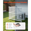 VEVOR 2 Panels Outdoor Privacy Screen, 48 x 48 in Air Conditioner Fence with 19.7 in Ground Stakes, Pool Equipment Enclosure, Strip Vinyl Privacy Fence, Ideal for Trash Can and A/C Units, White