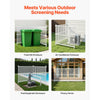 VEVOR 2 Panels Outdoor Privacy Screen, 48 x 48 in Air Conditioner Fence with 19.7 in Ground Stakes, Pool Equipment Enclosure, Strip Vinyl Privacy Fence, Ideal for Trash Can and A/C Units, White