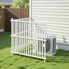 VEVOR 2 Panels Outdoor Privacy Screen, 48 x 48 in Air Conditioner Fence with 19.7 in Ground Stakes, Pool Equipment Enclosure, Strip Vinyl Privacy Fence, Ideal for Trash Can and A/C Units, White