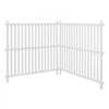 VEVOR 2 Panels Outdoor Privacy Screen, 48 x 48 in Air Conditioner Fence with 19.7 in Ground Stakes, Pool Equipment Enclosure, Strip Vinyl Privacy Fence, Ideal for Trash Can and A/C Units, White