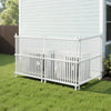 VEVOR 3 Panels Outdoor Privacy Screen, 36 x 45 in Air Conditioner Fence with 19.7 in Ground Stakes, Pool Equipment Enclosure, Strip Vinyl Privacy Fence, Ideal for Trash Can and A/C Units, White