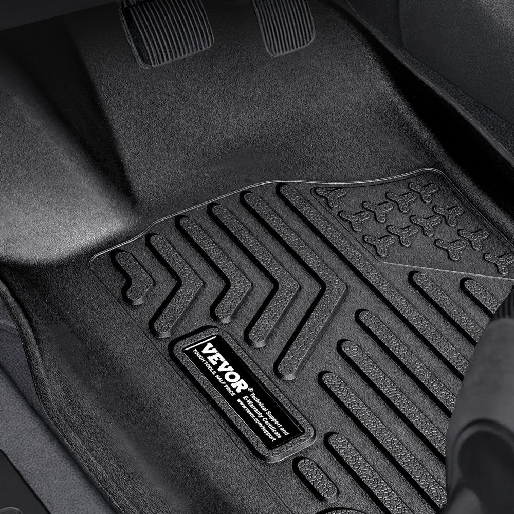 VEVOR Automotive Floor Mats, Fits for Dodge Durango / Jeep Grand Cherokee 2016-2024 / 2016-2021, 3 pcs Front and 2nd Row Liners, All Weather Custom Fit TPE Vehicle Floor Mats, Easy to Clean, Black