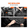 VEVOR Automotive Floor Mats, Fits for Toyota RAV4 (Not for Hybrid or Prime) 2019-2024, 3 pcs Front and 2nd Row Liners, All Weather Custom Fit TPE Vehicle Floor Mats, Easy to Clean for SUV, Black