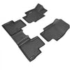 VEVOR Automotive Floor Mats, Fits for Toyota RAV4 (Not for Hybrid or Prime) 2019-2024, 3 pcs Front and 2nd Row Liners, All Weather Custom Fit TPE Vehicle Floor Mats, Easy to Clean for SUV, Black