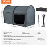 VEVOR Bed Tent, Pongee Fabric, 4 Doors Breathable Dream Tent with 0.28 in Fiber Poles on Bed Privacy, Full Size Block out Light Sleeping Bed Canopy, Fit for Kids Playhouse and Adults Sleeping Tent