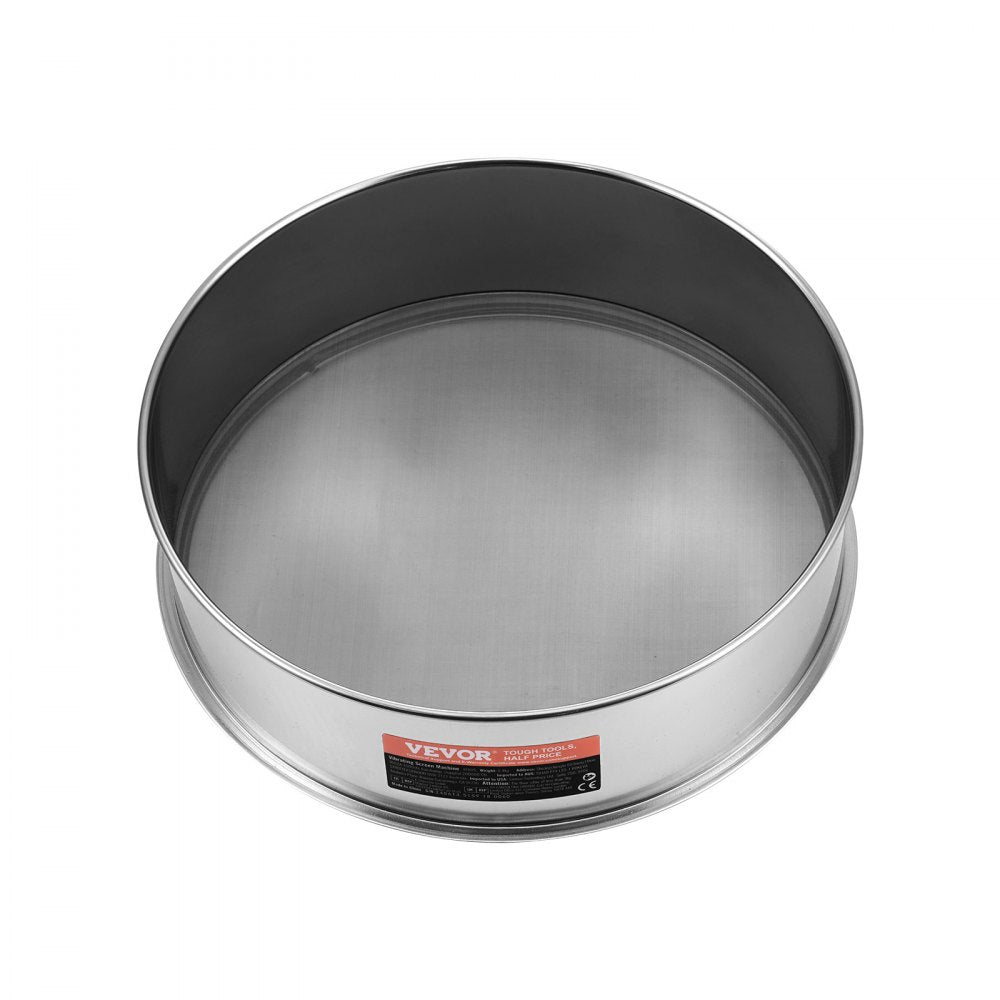 VEVOR Flour Sieve Fine Mesh, 40 Mesh Flour Sifter, 304 Stainless Steel Fine Mesh Sifter Food-grade, Dia. 12.6" Fine Mesh Strainers for Baking, 5 Sizes Mesh hole for Mungbean, Rice, Flour, Pearl Powder