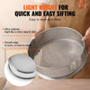 VEVOR Flour Sieve Fine Mesh, 80 Mesh Flour Sifter, 304 Stainless Steel Fine Mesh Sifter Food-grade, Dia. 12.6" Fine Mesh Strainers for Baking, 5 Sizes Mesh hole for Mungbean, Rice, Flour, Pearl Powder