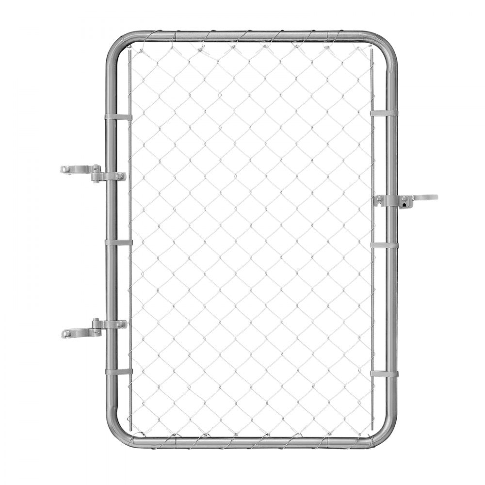 VEVOR Chain Link Fence Gate, 32 x 46 in, Adjustable Chain Link Fence Panel, Fit 2-4 ft (W) x 4 ft (H) Garden Fence Gate Opening, Rust-Resistant Galvanized Fencing Gate for Farm Posts Not Included