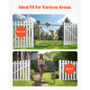 VEVOR Chain Link Fence Gate, 72 x 46 in, Adjustable Chain Link Fence Panel, Fit 2.2-6 ft (W) x 6 ft (H) Garden Fence Gate Opening, Fencing Gate with Plastic Coating, for Farm Black, Posts Not Included