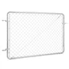 VEVOR Chain Link Fence Gate, 72 x 48 in, Adjustable Chain Link Fence Panel, Fit 2.2-6 ft (W) x 6 ft (H) Garden Fence Gate Opening, Rust-Resistant Galvanized Fencing Gate for Farm, Posts Not Included
