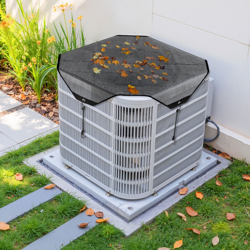 VEVOR Air Conditioner Cover for Outside Units, 36 x 36 inch Central AC Cover for Air Conditioning Unit, Top Universal Mesh Defender Tear-Resistant Easy Install for Outdoor Outside All Seasons, Black