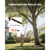 VEVOR Manual Pole Saw, 4.46-26.4 ft Extendable Tree Pruner, Sharp 65Mn Steel Blade, Lightweight Fiberglass Handle Pole, Two Double-Hook Saws for High Branch Trimming, Pruning Tool for Palms, Shrubs