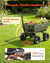 VEVOR Garden Dump Cart, 1200 lbs Poly Dump Cart, 6 Cu. Ft. Garden Carts Dumps Wagon with 2-in-1 Convertible Handle, 90° Quick-Dumps Mechanism, 180° Swivel Wheels, Yard Wagon for Plants, Soil, Crops