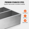 VEVOR Maple Syrup Evaporator Pan, 47 Gallon, 683 Cups of 8.8oz Maple Syrup, Flat Evaporator Pan with Thermometer, 1 Valve and 3 Heating Methods, Stainless Steel Maple Syrup Pan for Home, Outdoor