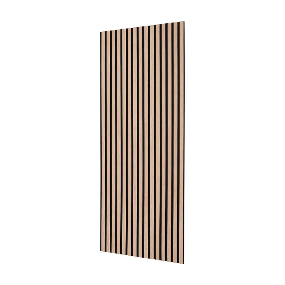 VEVOR Wood Wall Panels, 47.2 x 23.6 inches, Acoustic Slat Panels Oak Finish, Sound Absorbing for Living Rooms, Bedrooms, Offices, and Studios, Interior Wall Decor, PET Construction, Screw Kit, 8-Pack