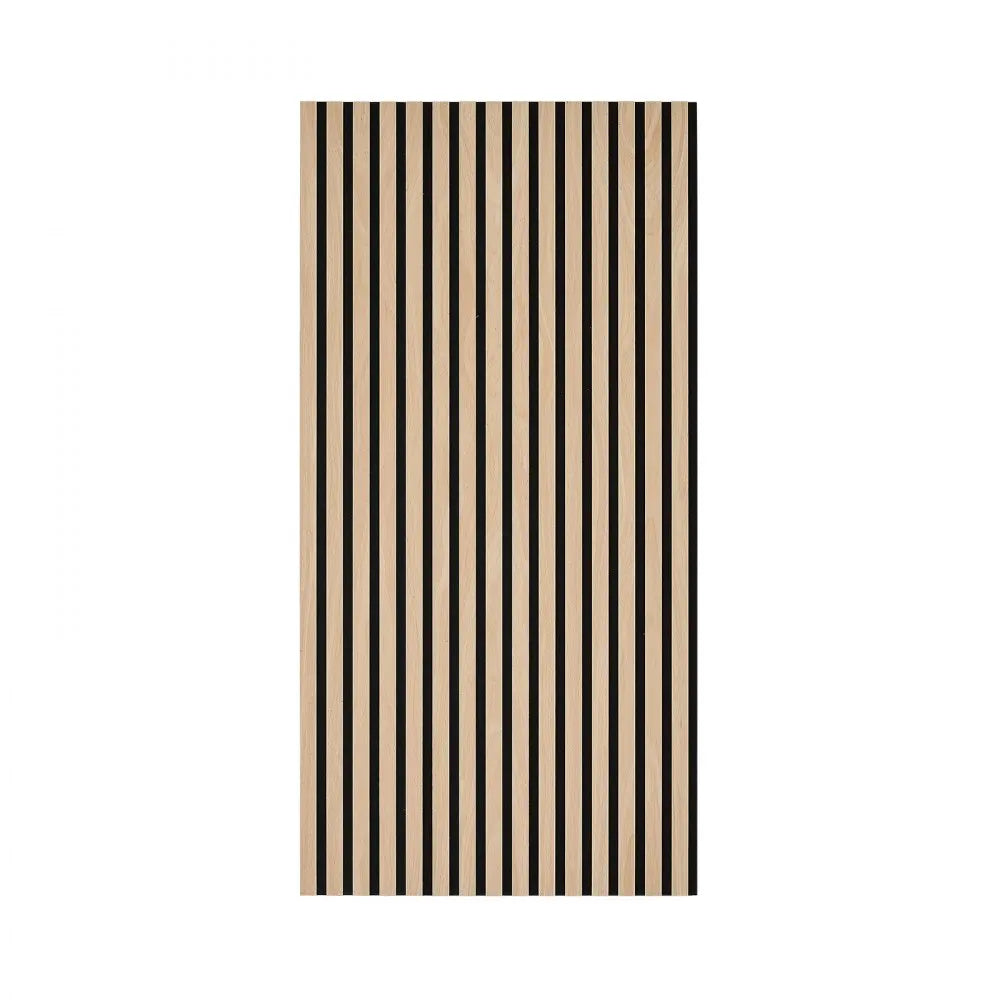 VEVOR Wood Wall Panels, 47.2 x 23.6 inches, Acoustic Slat Panels Oak Finish, Sound Absorbing for Living Rooms, Bedrooms, Offices, and Studios, Interior Wall Decor, PET Construction, Screw Kit, 8-Pack