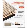 VEVOR Wood Wall Panels, 47.2 x 23.6 in, Acoustic Slat Panels, Oak Finish, Sound Absorbing for Living Rooms, Bedrooms, Offices, Studios, Interior Wall Decor, MDF & PET Construction, Screw Kit, 6-Pack