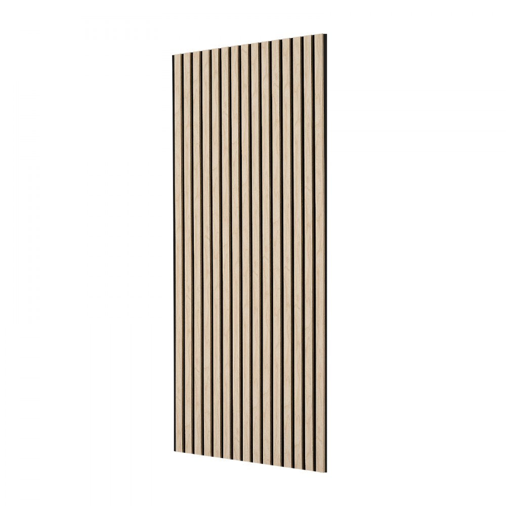 VEVOR Wood Wall Panels, 47.2 x 23.6 in, Acoustic Slat Panels, Oak Finish, Sound Absorbing for Living Rooms, Bedrooms, Offices, Studios, Interior Wall Decor, MDF & PET Construction, Screw Kit, 6-Pack