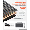 VEVOR Wood Wall Panels, 47.2 x 23.6 in, Acoustic Slat Panels, Black Oak, Sound Absorbing for Living Rooms, Bedrooms, Offices, Studios, Interior Wall Decor, MDF & PET Construction, Screw Kit, 6-Pack