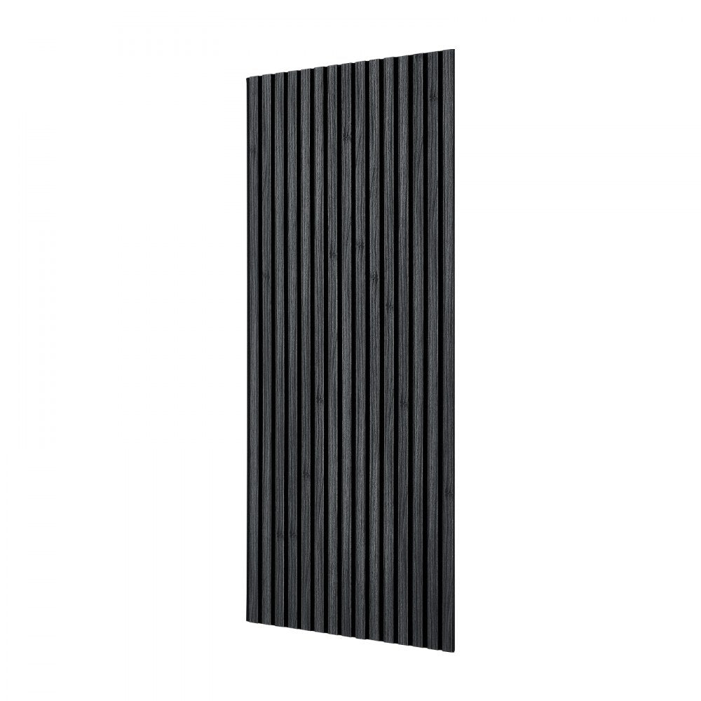 VEVOR Wood Wall Panels, 47.2 x 23.6 in, Acoustic Slat Panels, Black Oak, Sound Absorbing for Living Rooms, Bedrooms, Offices, Studios, Interior Wall Decor, MDF & PET Construction, Screw Kit, 6-Pack