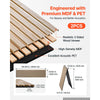 VEVOR Wood Wall Panels, 94.5 x 23.6 in, Acoustic Slat Panels, Oak Finish, Sound Absorbing for Living Rooms, Bedrooms, Offices, Studios, Interior Wall Decor, MDF & PET Construction, Screw Kit, 2-Pack