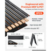 VEVOR Wood Wall Panels, 94.5 x 23.6 inches, Acoustic Slat Panels, Black Oak, Sound Absorbing for Living Rooms, Bedrooms, Offices, Studios, Interior Wall Decor, MDF & PET Construction, Screw Kit, 2-Pack