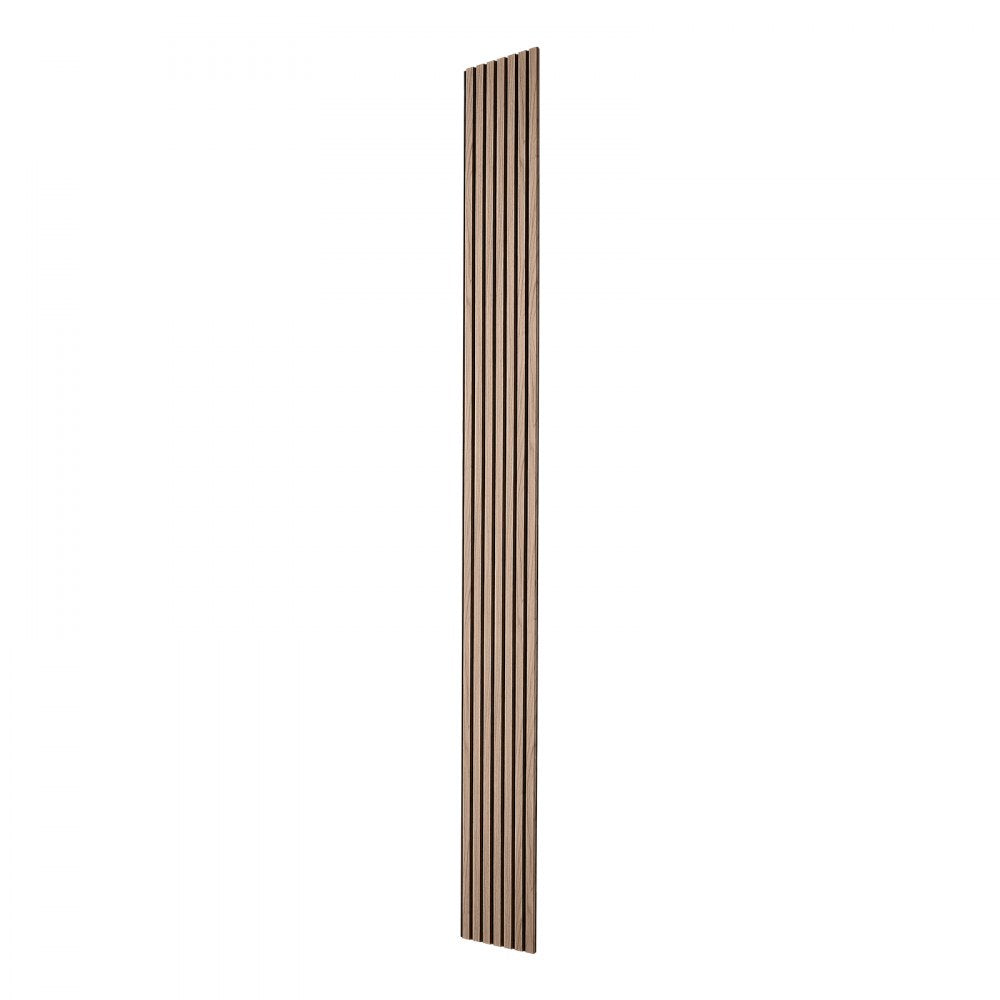 VEVOR Wood Wall Panels, 96.1 x 11 in, Acoustic Slat Panels, Walnut Finish, Sound Absorbing for Living Rooms, Bedrooms, Offices, Studios, Interior Wall Decor, MDF & PET Construction, Screw Kit, 4-Pack