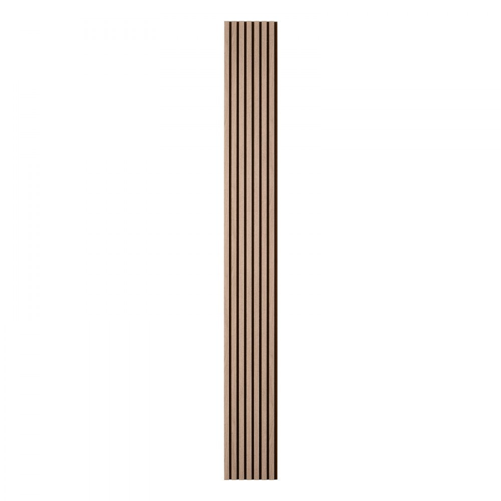 VEVOR Wood Wall Panels, 96.1 x 11 in, Acoustic Slat Panels, Walnut Finish, Sound Absorbing for Living Rooms, Bedrooms, Offices, Studios, Interior Wall Decor, MDF & PET Construction, Screw Kit, 4-Pack